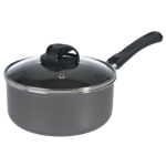 Olla Cacerola + Wok Sarten Domo Con Tapa Vidrio Linea Black