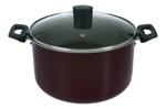 Olla Cacerola 24 Tapa Vidrio + Wok 28 Domo Teflon Dolli
