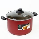 Olla Antiadherente 24 Cm Más Tapa De Vidrio Jovifel Bordo