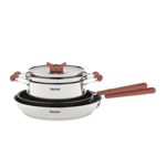 SET DE 6 PIEZAS TEFAL OPTISPACE (SARTEN 24CM Y 28CM CACEROLA C TAPA 18CM Y 20CM) (G720S604)