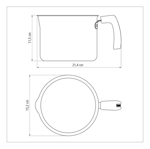 Jarro Hervidor Aluminio Tramontina Loreto 14Cm Antiadherente