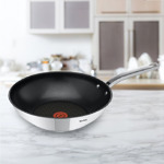 Wokpan Tefal 28 Cm Intuition B8171944 Acero Inoxidable