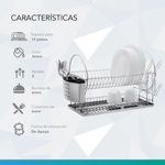 Secaplatos Escurridor Cubiertero 2 Niveles Nictom Cromado