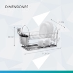 Secaplatos Escurridor Cubiertero 2 Niveles Nictom Cromado