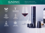 Set para Vino Gadnic V8094 Sacacorchos Automático Vertedor Cortador