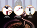Set para Vino Gadnic V8094 Sacacorchos Automático Vertedor Cortador