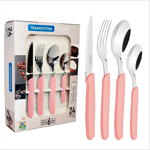 Cubiertos Tramontina Juego 24 Pzas Cocina Carmel Set Colores