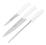 Juego De Cuchillos 3 Piezas Tramontina Premium con Chaira