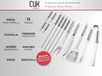 Kit Para Parrilla 12 Piezas Acero inoxidable