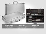 Kit Para Parrilla 12 Piezas Acero inoxidable