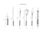 Kit Para Parrilla 12 Piezas Acero inoxidable