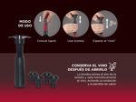 Bomba de Vacío Manual Para Vino Gadnic + 4 Tapones
