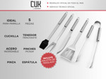 Kit Para Parrilla 5 Piezas Acero inoxidable