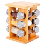 Especiero Madera Bambú 12 Piezas Organizador Hierbas Especies