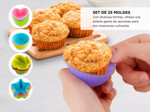 Moldes de Silicona Gelatinas Reposteria Capacillos Cupcakes x25 Unidades