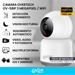 Camara De Seguridad Overtech Wifi Ov-58ip Full Hd 3mp 3x Color Blanco