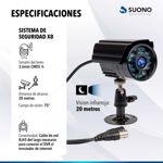 Kit Seguridad 8 Camaras Exterior Suono Dvr 1080 FHD