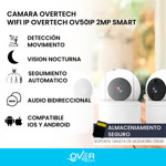 Camara De Seguridad Overtech Ov-50ip Smart Wifi 2mp Detección De Movimiento Visión Nocturna
