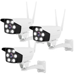 Camaras De Seguridad Gadnic CM200W x3 IP WIFI Exteriores HD 1080P