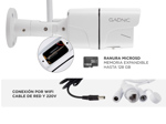 Cámara de Seguridad Gadnic SX37 Bullet Interior / Exterior IP WiFi Full HD Visión Nocturna