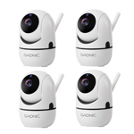 Kit x4 Cámaras de Seguridad Gadnic SX9 IP Motorizada WiFi P2P Full Hd Visión Nocturna