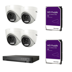 Kit Seguridad 4 Domo + Dvr 8 + Disco 1tb