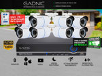 Cámaras de Seguridad x8 + DVR Gadnic SX16 IP Premium Interior / Exterior Visión Nocturna 1Tb