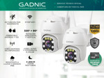 Camaras De Seguridad Gadnic DM300W x2 IP WIFI Para Exteriores 1080P Visión Nocturna