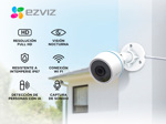 Kit Cámara De Seguridad IP Ezviz WiFi 2mp FHD H3C Visión Audio x 6 unidades