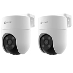 Kit Cámara de Seguridad IP Ezviz WiFi 2 mp FHD H8C Domo Color Vista 360 x 2 unidades