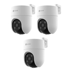 Kit Cámara de Seguridad IP Ezviz WiFi 2 mp FHD H8C Domo Color Vista 360 x 3 unidades