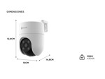 Kit Cámara de Seguridad IP Ezviz WiFi 2 mp FHD H8C Domo Color Vista 360 x 3 unidades