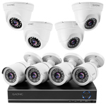 Kit 4 Cámaras de Seguridad Interior/Exterior + 4 Domos De Interior FULL HD 1080 Visión Nocturna