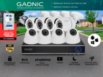 Kit 4 Cámaras de Seguridad Interior/Exterior + 4 Domos De Interior FULL HD 1080 Visión Nocturna