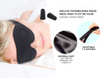 Antifaz Mascara Para Dormir Memory Foam + Tapones de Oído