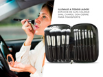 Set Profesional x 23 Brochas De Maquillaje Gadnic Fibra Natural + Estuche