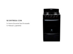 Cocina Escorial Palace Cristal Gas Envasado 51cm