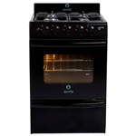 Cocina Escorial Master Style Negra Multigas Puerta Con Visor