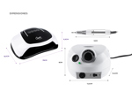 Kit Para Uñas Gadnic Torno T202 + Cabina Uv H5 Plus Led 96W Profesional
