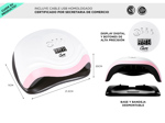 Cabina Para Uñas Gadnic Lampara LED UV 120w 36 leds