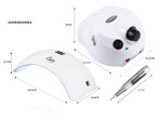 Kit Para Uñas Gadnic Torno T202 + Cabina UV LED 48W Profesional