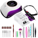 Kit Para Uñas Gadnic Torno T20K + Cabina UV LED 180W Profesional