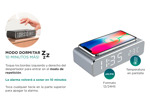 Reloj despertador con Cargador Wireless Gadnic Reloj Despertador iPhone Android