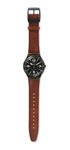 Reloj Swatch Special Unit YWB402C Hombre Acero Cuero Marron