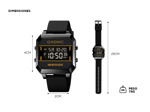Reloj Deportivo Digital Gadnic Cuadrado Resistente Al Agua