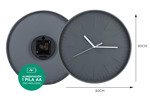 Reloj De Pared Escandinavo Gadnic Minimalista Gris
