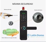 Cerradura Smart Triple Traba Clave + Tarjeta Llave + Huella WIFI