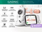 Baby Call Gadnic con Cámara Visión Nocturna a Color 3,2" Temperatura Ambiente