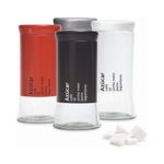 Frasco Contenedor Recipiente Vidrio Tapa Rosca Rojo 950ml