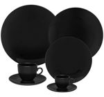 BLACK - JUEGO VAJILLA SET 42P OXFORD PORCELANA BLACK PLATO TAZA CAFÉ